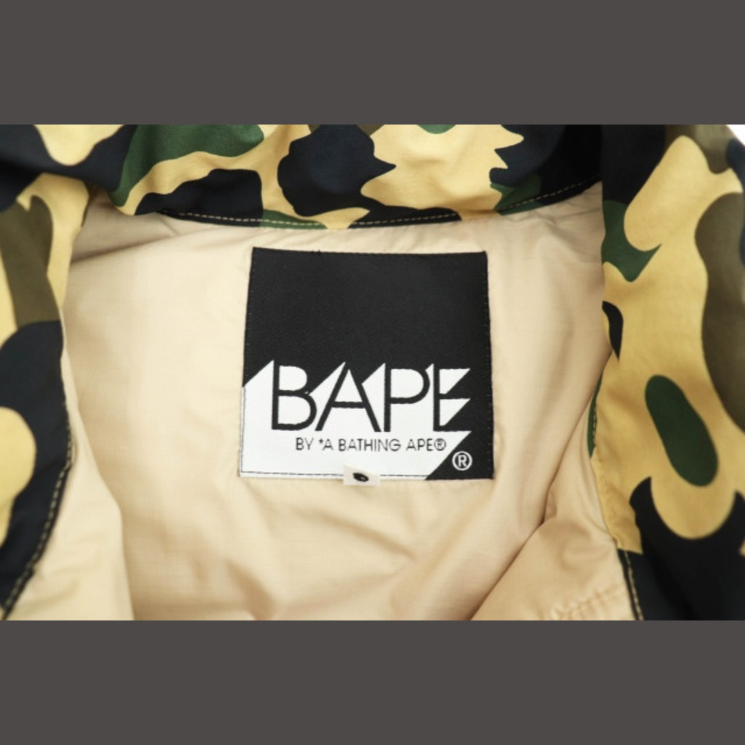 A BATHING APE(アベイシングエイプ)のアベイシングエイプ ファースト カモ柄 ダウン ベスト L イエロー ベージュ メンズのトップス(ベスト)の商品写真