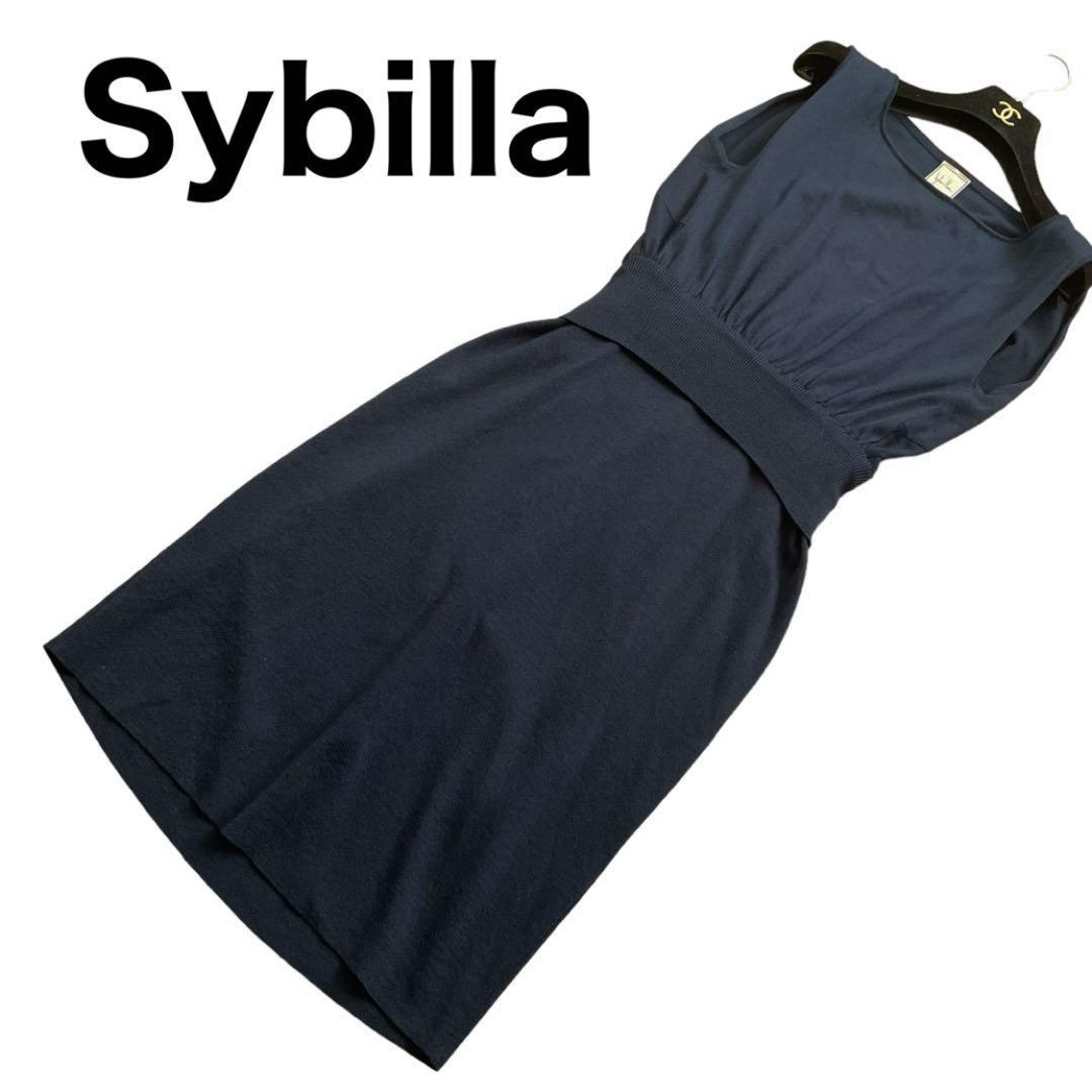 Sybilla(シビラ)のSybilla ドッキングワンピース　ノースリーブ　カットソーワンピース　ロング レディースのワンピース(ロングワンピース/マキシワンピース)の商品写真