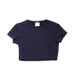 シャネル(CHANEL)のシャネル CHANEL ココマーク クロップドTシャツ サイズ42 1997年 半袖Ｔシャツ ナイロン(Tシャツ(半袖/袖なし))