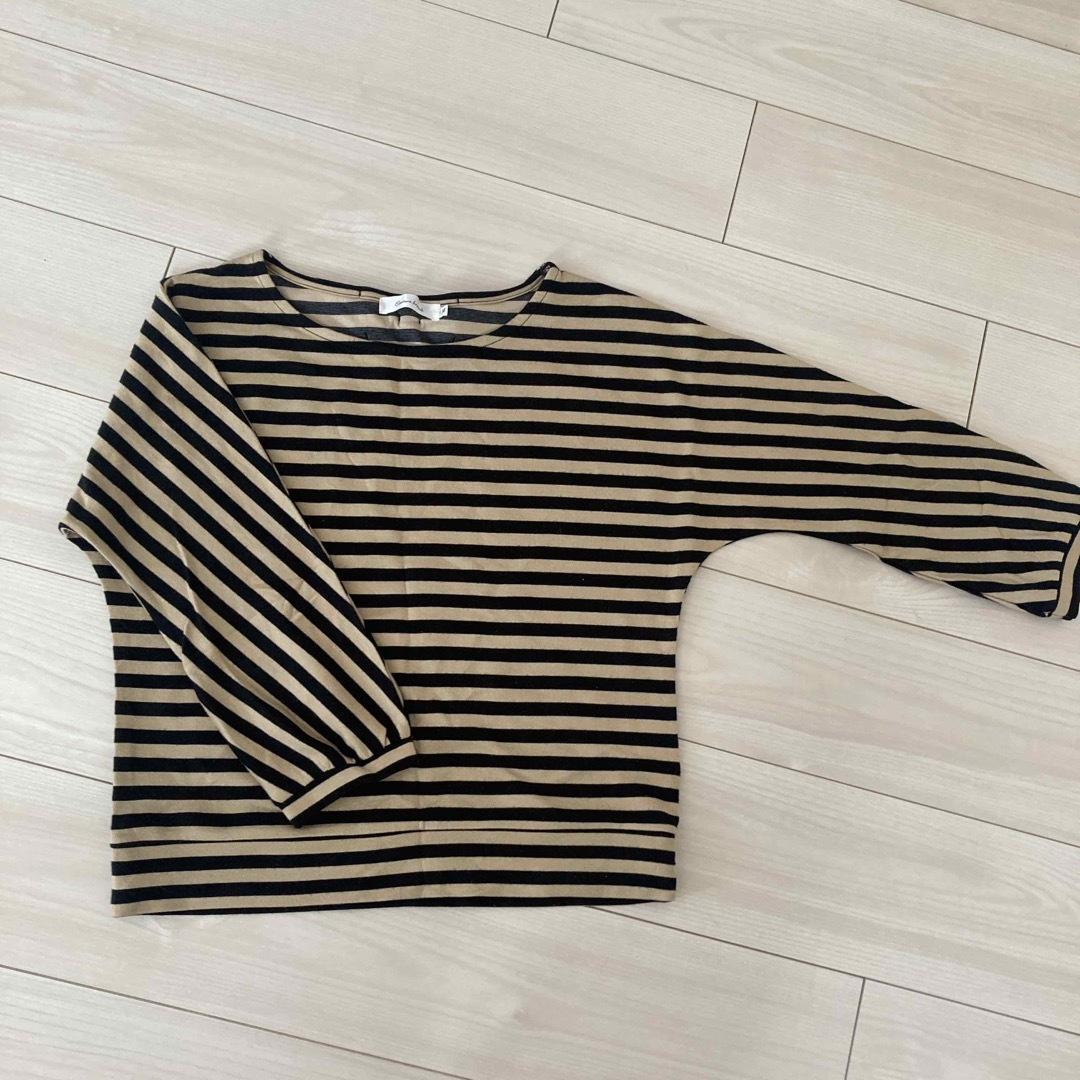 Couture Brooch(クチュールブローチ)のベージュ×黒　ボーダートップス メンズのトップス(Tシャツ/カットソー(七分/長袖))の商品写真
