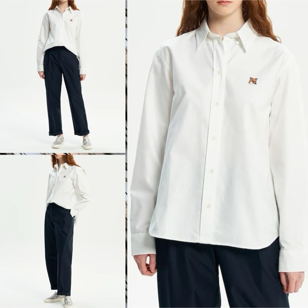 MAISON KITSUNE'(メゾンキツネ)のMAISON KITSUNE 23AW ボタンダウン クラシック シャツ 38 レディースのトップス(シャツ/ブラウス(長袖/七分))の商品写真