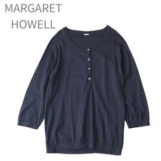 マーガレットハウエル(MARGARET HOWELL)のMARGARET HOWELL コットン クルーネック ニット プルオーバー(ニット/セーター)