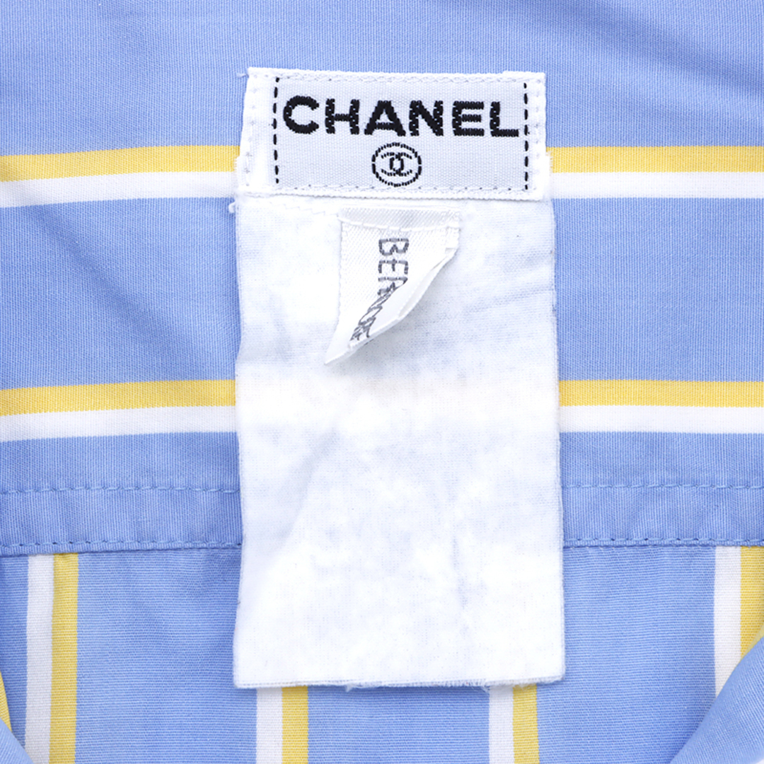 CHANEL(シャネル)のシャネル CHANEL ココマーク サイズ38 2000年 長袖シャツ コットン レディースのトップス(シャツ/ブラウス(長袖/七分))の商品写真