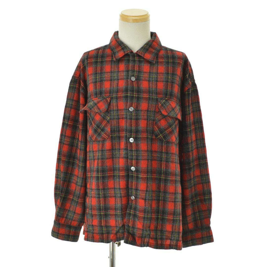BRENT】60〜70s チェック柄ウール長袖シャツの通販 by ブランド BRENT】60〜70s チェック柄ウール長袖シャツの通販 by ブランド