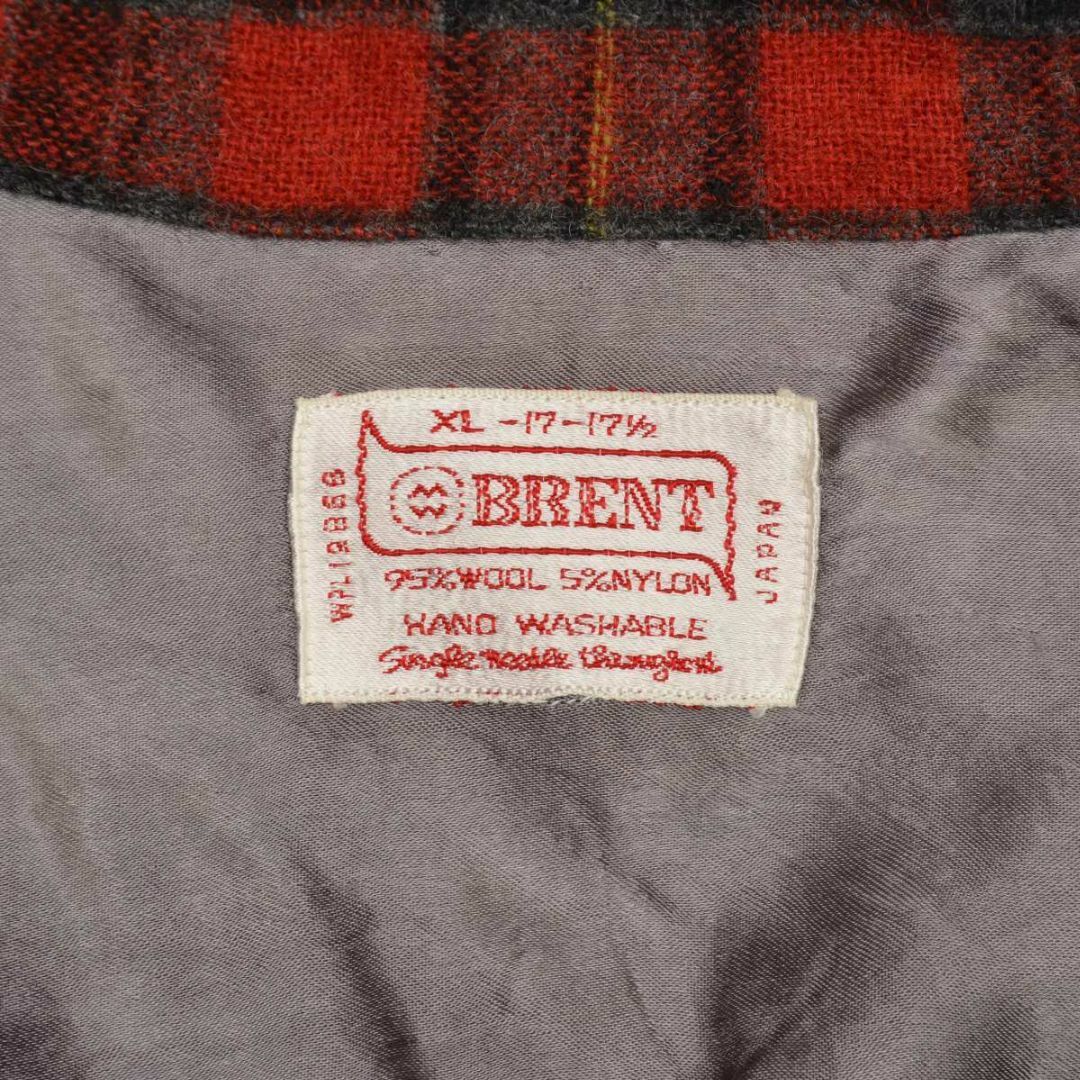 BRENT】60〜70s チェック柄ウール長袖シャツの通販 by ブランド BRENT】60〜70s チェック柄ウール長袖シャツの通販 by ブランド