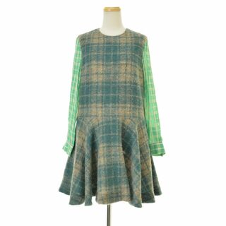 【IN-PROCESSBYHALLOHARA】MOHAIR CHECKDRESS(ひざ丈ワンピース)