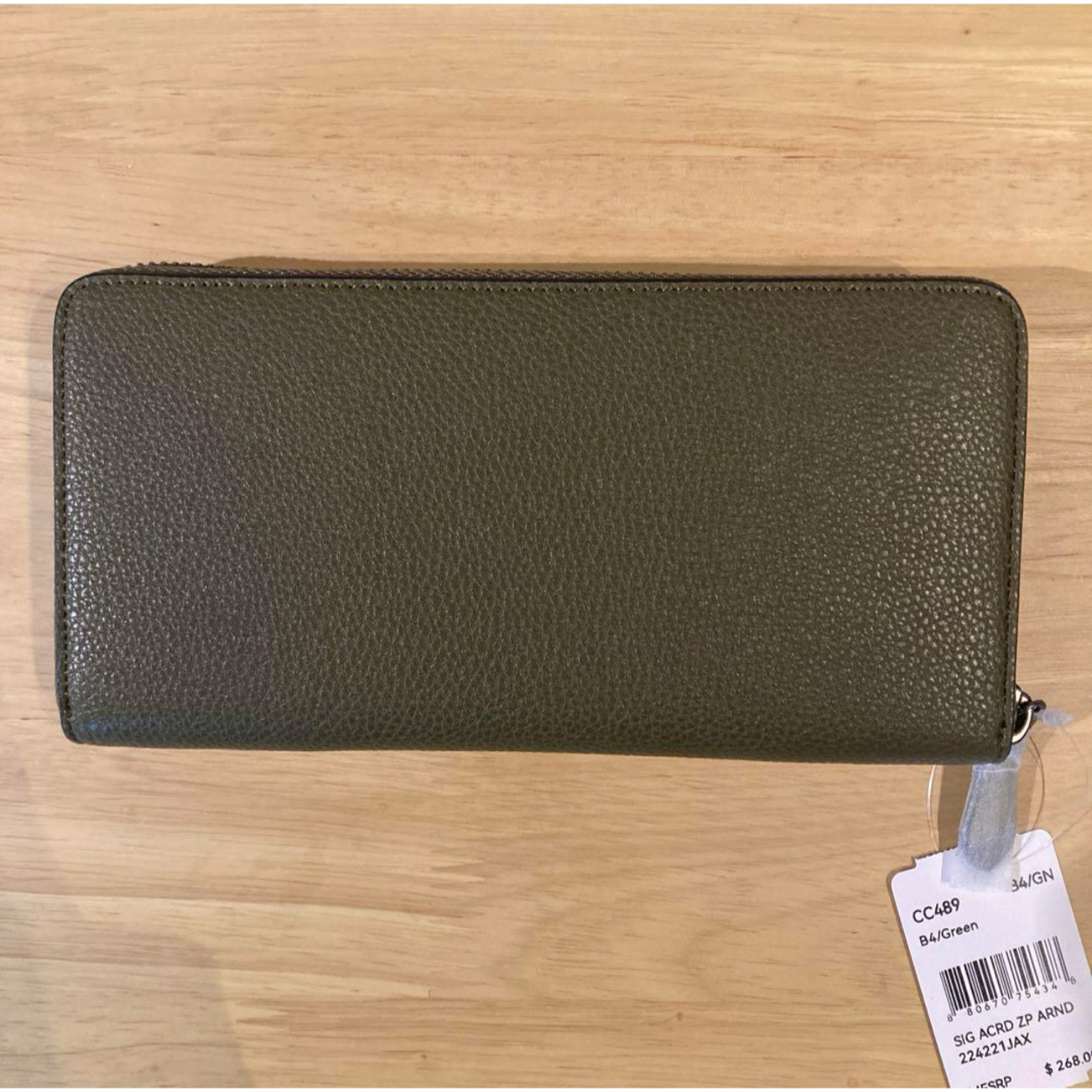 COACH(コーチ)のGW前値下げ中 coach 長財布 モスグリーン 未使用に近い  レディースのファッション小物(財布)の商品写真