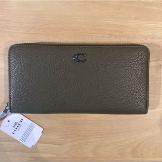 コーチ(COACH)のcoach 長財布 モスグリーン 未使用に近い (財布)