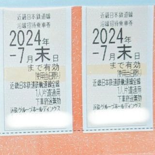 キンテツヒャッカテン(近鉄百貨店)の近鉄　株主優待乗車券　2枚　2024年7月末迄有効(鉄道乗車券)