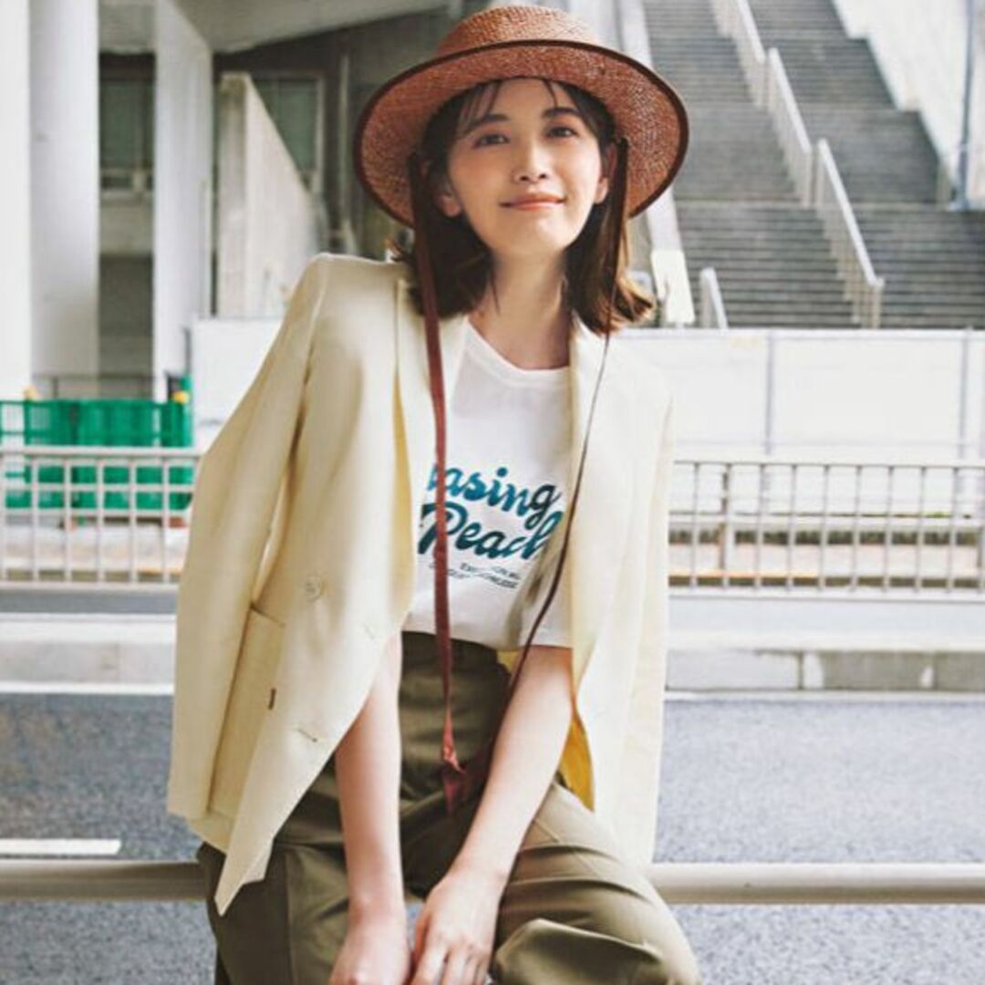 override(オーバーライド)のOVERRIDE Nante Boater Hat　リボンテープ付カンカン帽 レディースの帽子(ハット)の商品写真