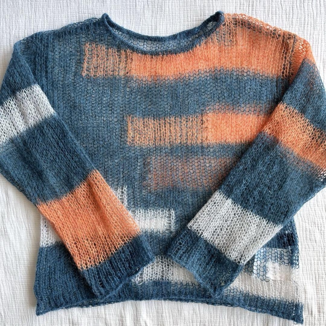 6 (ROKU)(ロク)のsoduk patchwork knit tops  レディースのトップス(ニット/セーター)の商品写真