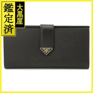 プラダ(PRADA)のPRADA　タブZIP長財布　ブラック　サフィアーノ/レザー　【437】(財布)