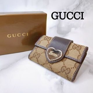 グッチ(Gucci)のGUCCI グッチ キーケース GG キャンバス レザー ハート 5連(キーケース)