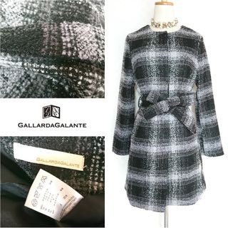 GALLARDA GALANTE - 美品❇️定価2.5万【ガリャルダガランテ】チェック柄ノーカラーコート