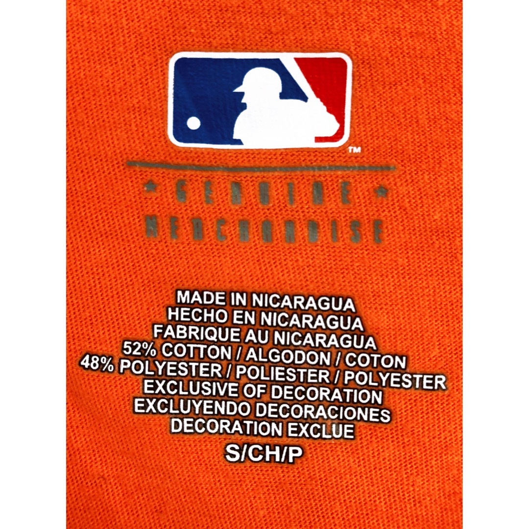 MLB(メジャーリーグベースボール)のMLB　サンフランシスコ・ジャイアンツ　Tシャツ　S　オレンジ　USA古着 メンズのトップス(Tシャツ/カットソー(半袖/袖なし))の商品写真