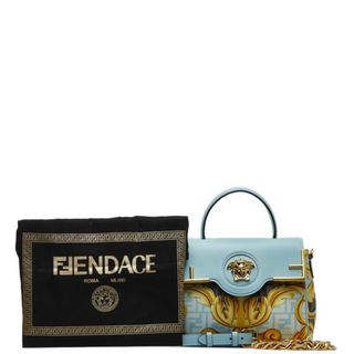 フェンディ(FENDI)のフェンディ ×VERSACA ヴェルサーチ FENDACE フェンダーチェ ラ メデューサ 総柄 ミディアム ハンドバッグ ショルダーバッグ 2WAY DBFI039 レザー レディース FENDI 【1-0129254】(ハンドバッグ)