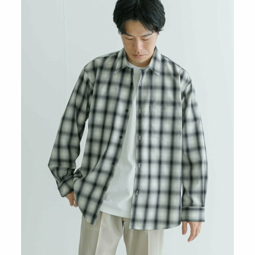 URBAN RESEARCH(アーバンリサーチ)の【BLACK CHK】WASHABLEウールレギュラーカラーシャツ メンズのトップス(シャツ)の商品写真