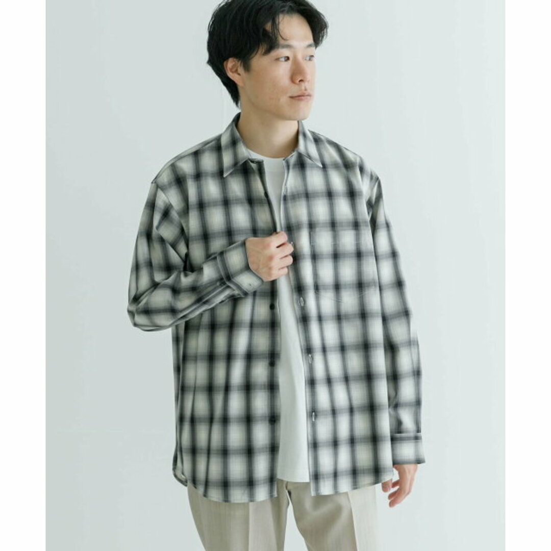 URBAN RESEARCH(アーバンリサーチ)の【NAVY】WASHABLEウールレギュラーカラーシャツ メンズのトップス(シャツ)の商品写真