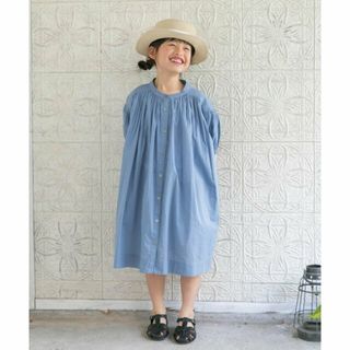 アーバンリサーチドアーズ(URBAN RESEARCH DOORS)の【BLUE】『親子リンク』コットンボイルギャザーワンピース(KIDS)(その他)