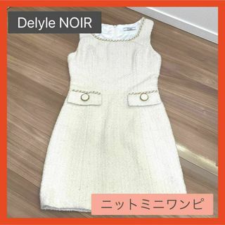 Delyle NOIR ミニ丈ワンピース　オフしろ(ミニワンピース)