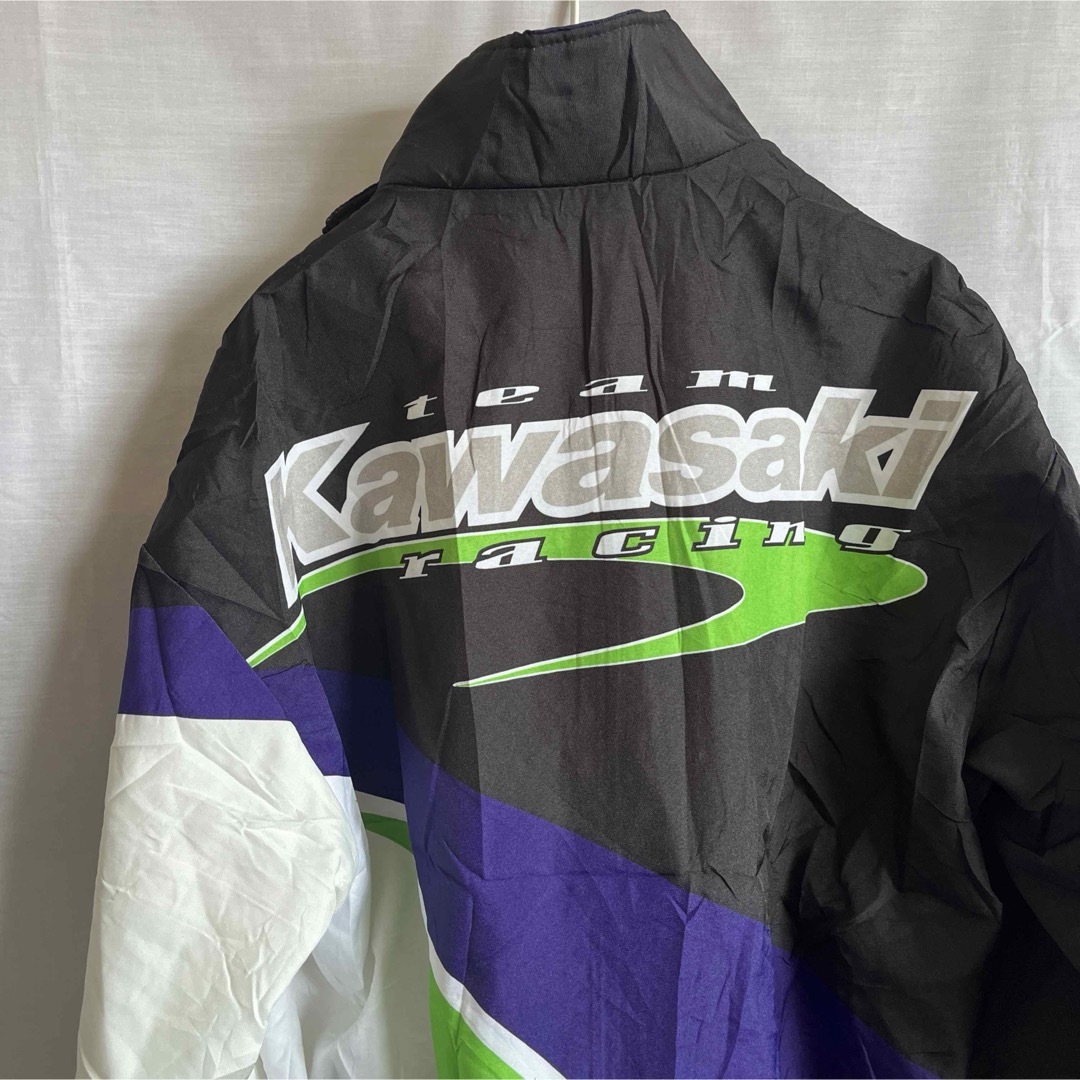 カワサキ(カワサキ)のKawasaki カワサキ　レーシングジャケット M　ナイロン メンズのジャケット/アウター(ナイロンジャケット)の商品写真