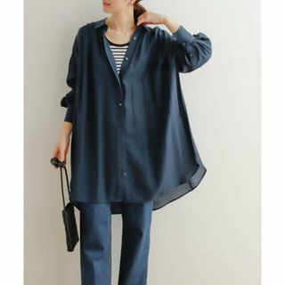 アーバンリサーチドアーズ(URBAN RESEARCH DOORS)の【DARK BLUE】ギャザーチュニックシャツ(シャツ/ブラウス(長袖/七分))