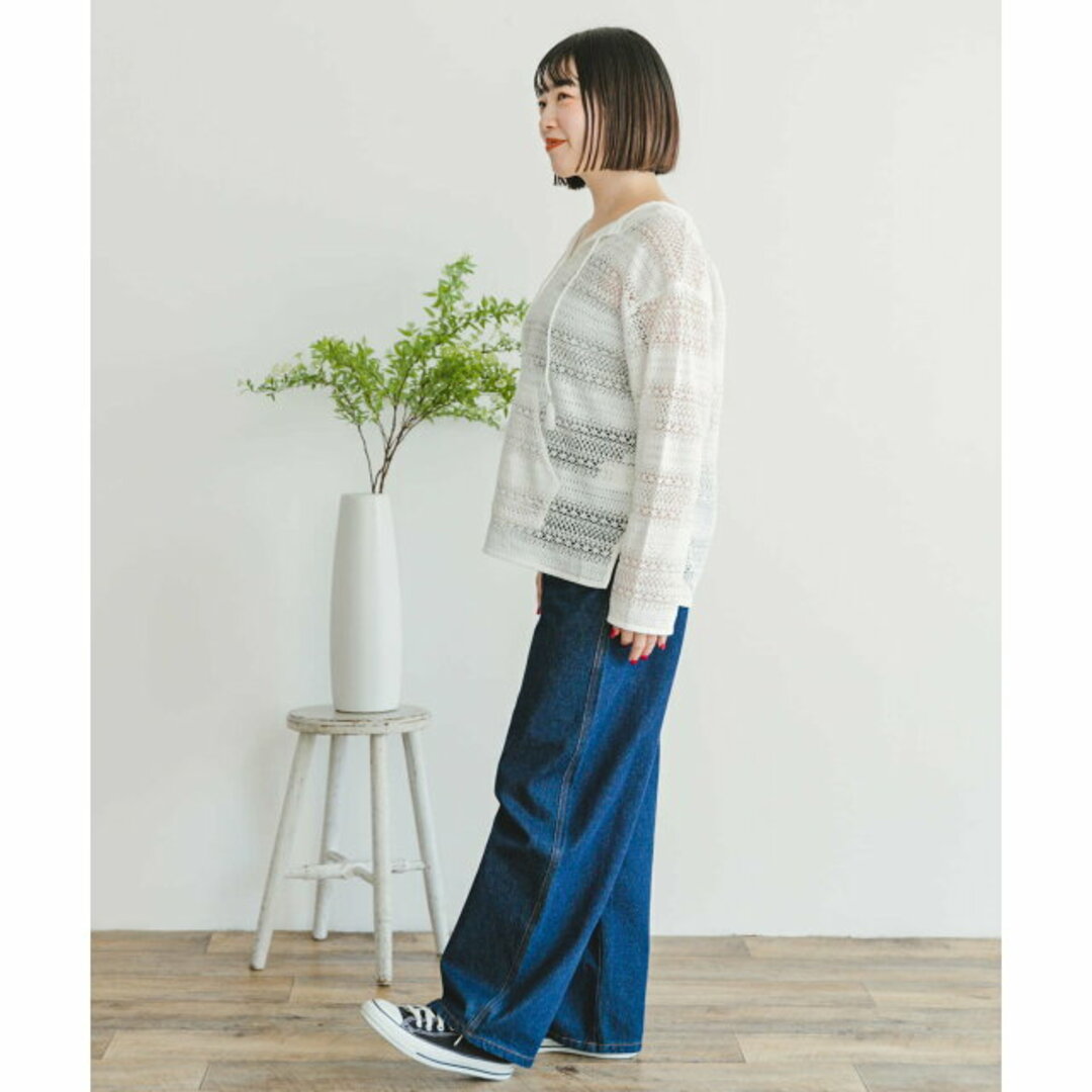 URBAN RESEARCH ITEMS(アーバンリサーチアイテムズ)の【WHT】レーススキッパープルオーバー レディースのトップス(シャツ/ブラウス(長袖/七分))の商品写真