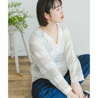 アーバンリサーチアイテムズ(URBAN RESEARCH ITEMS)の【WHT】レーススキッパープルオーバー(シャツ/ブラウス(長袖/七分))