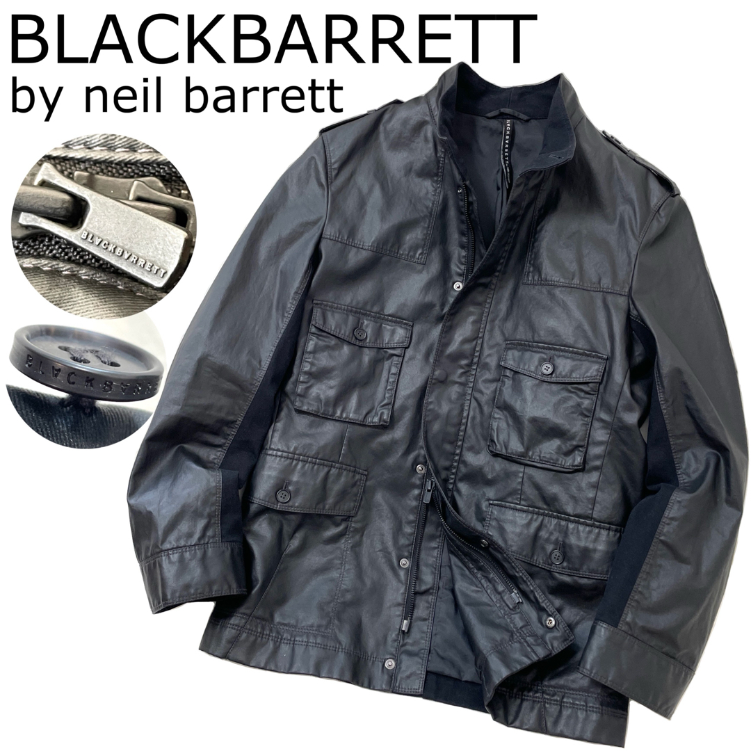 BLACKBARRETT by NEIL BARRETT(ブラックバレットバイニールバレット)の【BLACK BARRETT】切り替えミリタリージャケット　size２　三陽商会 メンズのジャケット/アウター(ブルゾン)の商品写真