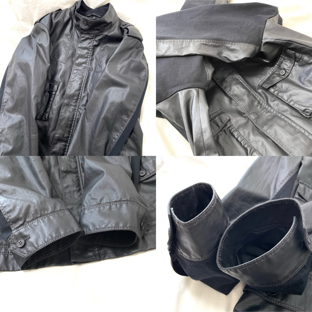 BLACKBARRETT by NEIL BARRETT(ブラックバレットバイニールバレット)の【BLACK BARRETT】切り替えミリタリージャケット　size２　三陽商会 メンズのジャケット/アウター(ブルゾン)の商品写真