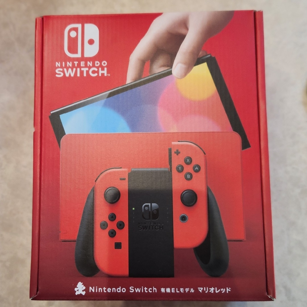 Nintendo Switch(ニンテンドースイッチ)の新品未開封 Nintendo Switch 有機ELマリオレッド エンタメ/ホビーのゲームソフト/ゲーム機本体(家庭用ゲーム機本体)の商品写真