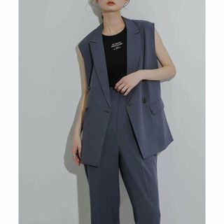 センスオブプレイスバイアーバンリサーチ(SENSE OF PLACE by URBAN RESEARCH)の【NAVY】『一部WEB限定カラー』『UR TECH DRYLUXE』リネンライクバックデザインジレ(その他)