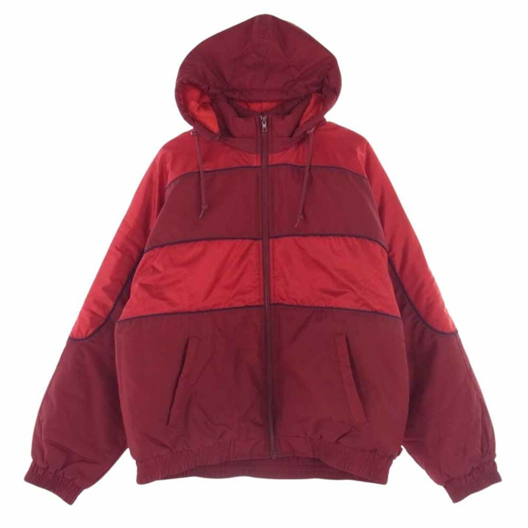 Supreme(シュプリーム)のSupreme シュプリーム ジャケット  19AW  Sports Piping Puffy Jacket スポーツ パイピング パフィー 中綿 フード ジャケット レッド系 M【中古】 メンズのジャケット/アウター(その他)の商品写真