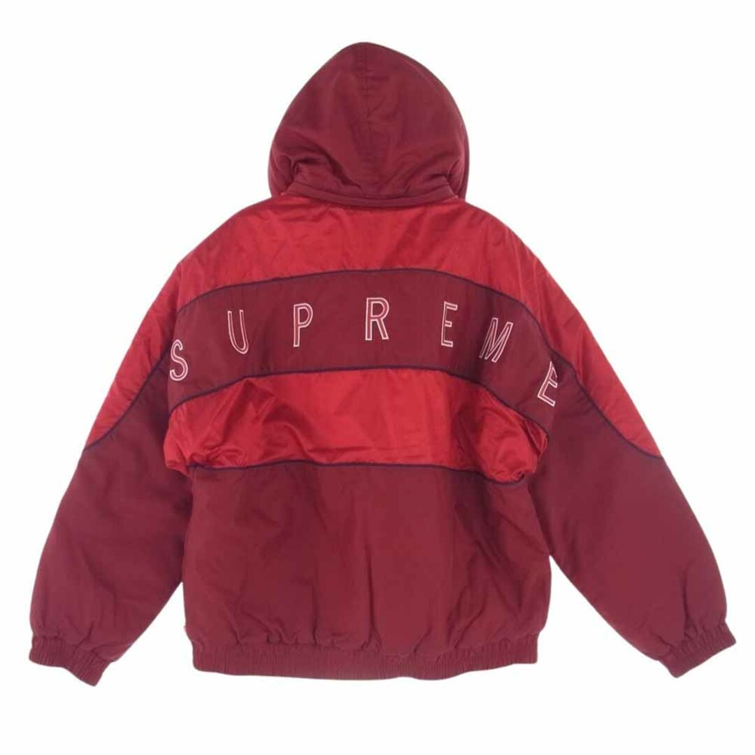 Supreme(シュプリーム)のSupreme シュプリーム ジャケット  19AW  Sports Piping Puffy Jacket スポーツ パイピング パフィー 中綿 フード ジャケット レッド系 M【中古】 メンズのジャケット/アウター(その他)の商品写真