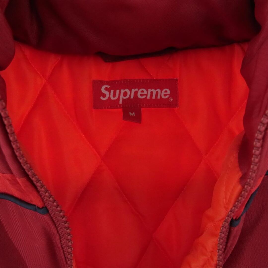 Supreme(シュプリーム)のSupreme シュプリーム ジャケット  19AW  Sports Piping Puffy Jacket スポーツ パイピング パフィー 中綿 フード ジャケット レッド系 M【中古】 メンズのジャケット/アウター(その他)の商品写真