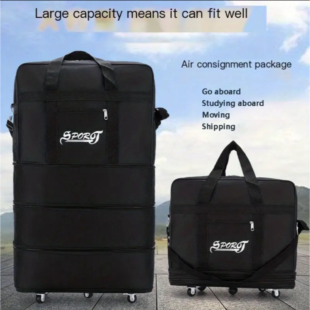 折り畳み式スーツケース キャリーケース ショッピングカート キャスター付き レディースのバッグ(スーツケース/キャリーバッグ)の商品写真