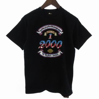 ハーレーダビッドソン(Harley Davidson)のハーレーダビッドソン Tシャツ カットソー プリント 半袖 黒 M ■SM1(Tシャツ/カットソー(半袖/袖なし))