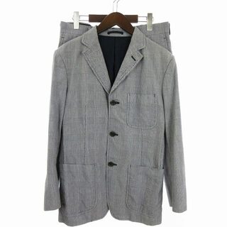 コムデギャルソンオム スーツ ジャケット ショーツ チェック 灰色 XS(スーツジャケット)