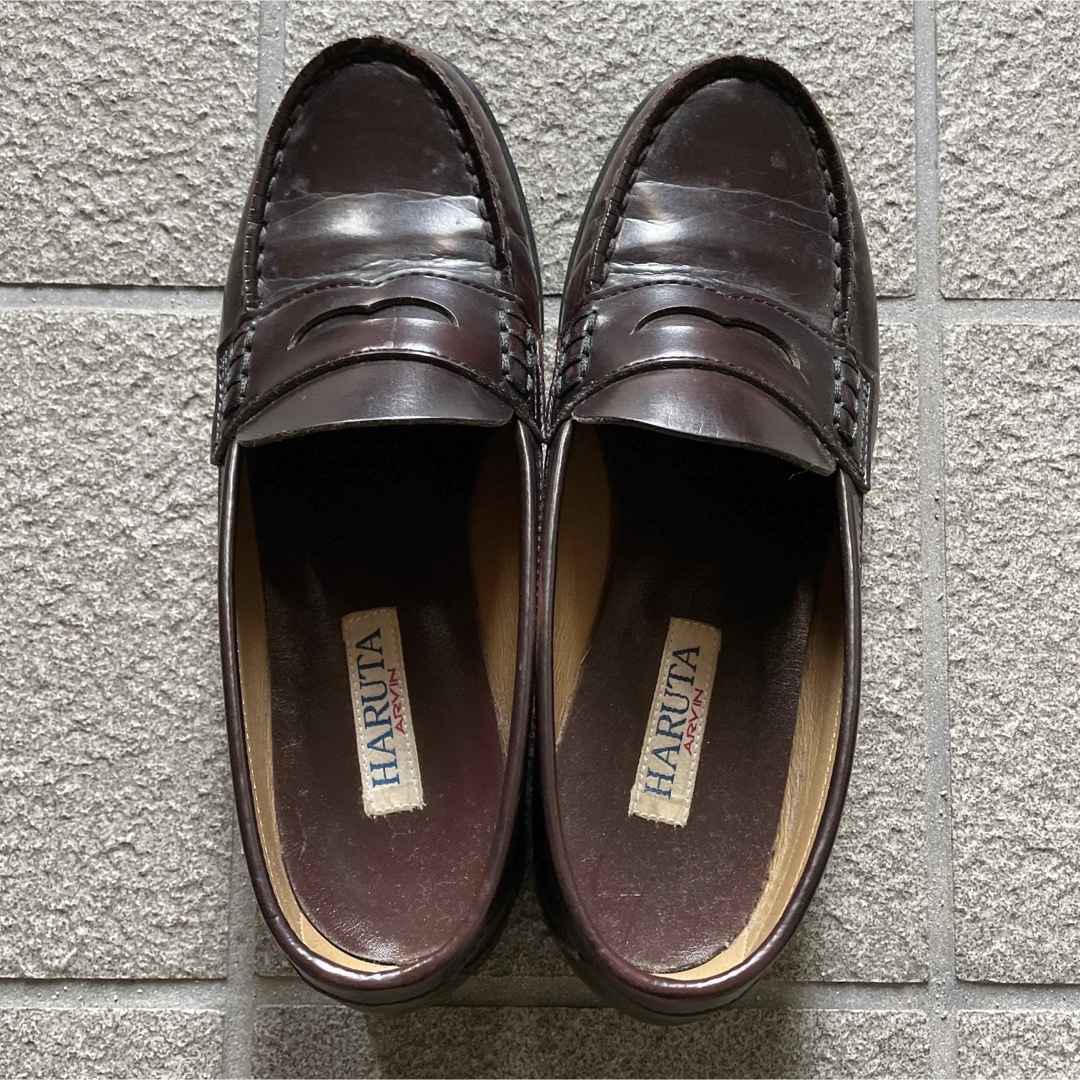 HARUTA(ハルタ)のHARUTA ブラウンローファー ローヒール 24 1/2EEE レディースの靴/シューズ(ローファー/革靴)の商品写真