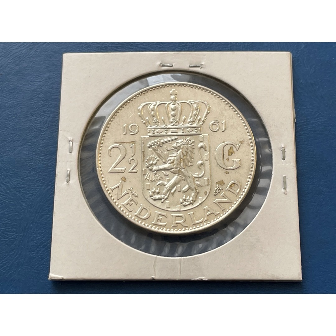 オランダ1961年21/2グルデン銀貨、美品、silver720、約15g エンタメ/ホビーの美術品/アンティーク(貨幣)の商品写真