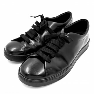 プラダ(PRADA)のPRADA プラダ スニーカー ローカット 革靴 靴 シューズ 6サイズ レザー    ブラック 黒 レディース【中古品】(スニーカー)