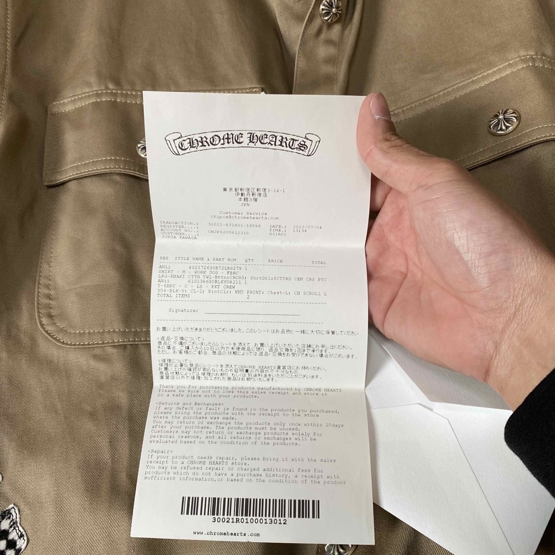 Chrome Hearts(クロムハーツ)のクロムハーツ　ワークドックシャツジャケット メンズのトップス(その他)の商品写真