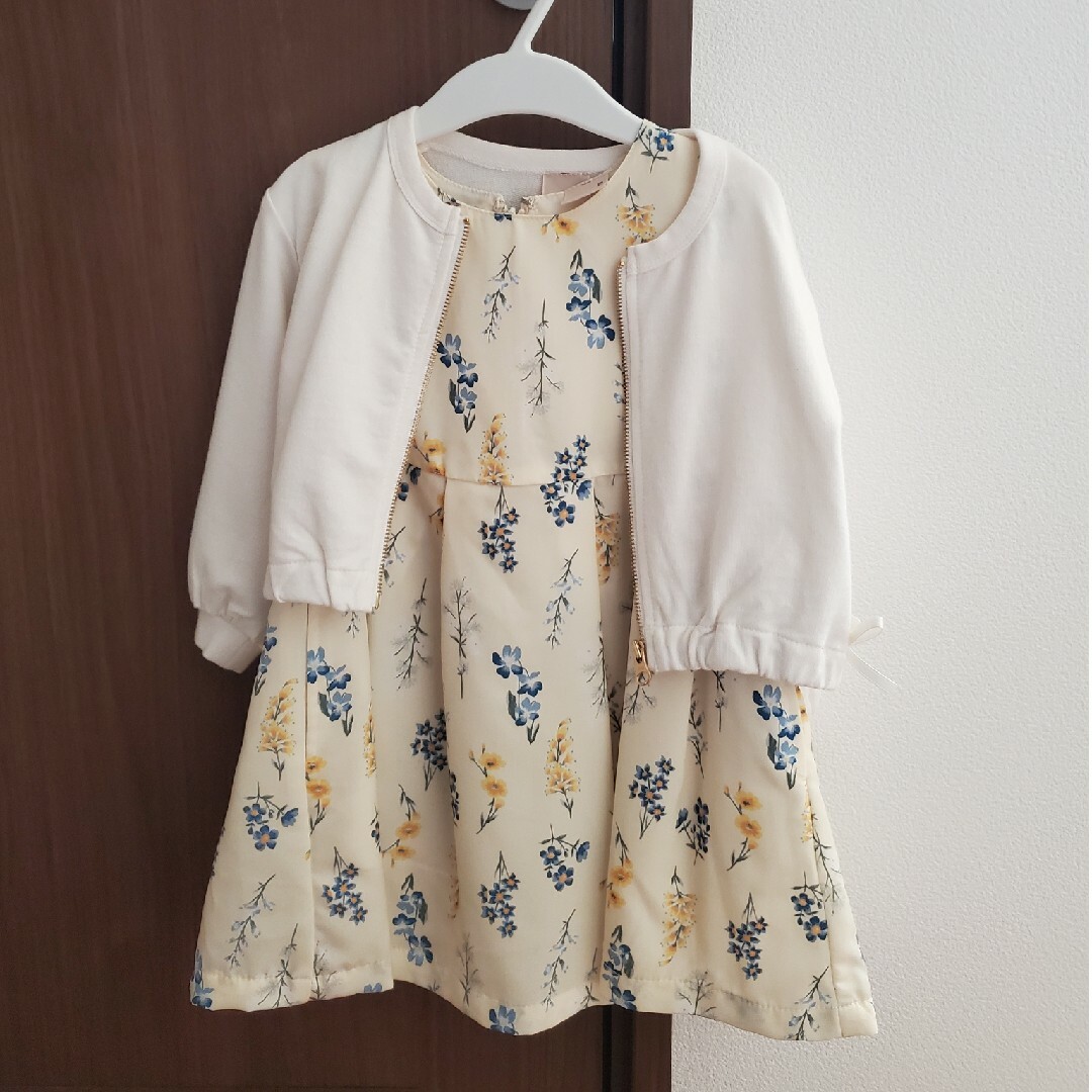 petit main(プティマイン)のpatit main　ワンピース＋パーカー　90 キッズ/ベビー/マタニティのキッズ服女の子用(90cm~)(ワンピース)の商品写真