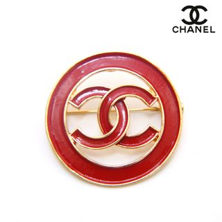 シャネル(CHANEL)のシャネル CHANEL ココマーク 丸型 93C ブローチ(ブローチ/コサージュ)