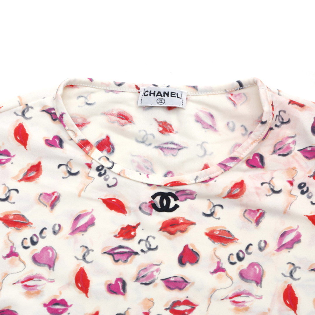 CHANEL(シャネル)のシャネル CHANEL リッププリント クロップド 半袖Ｔシャツ ナイロン レディースのトップス(Tシャツ(半袖/袖なし))の商品写真