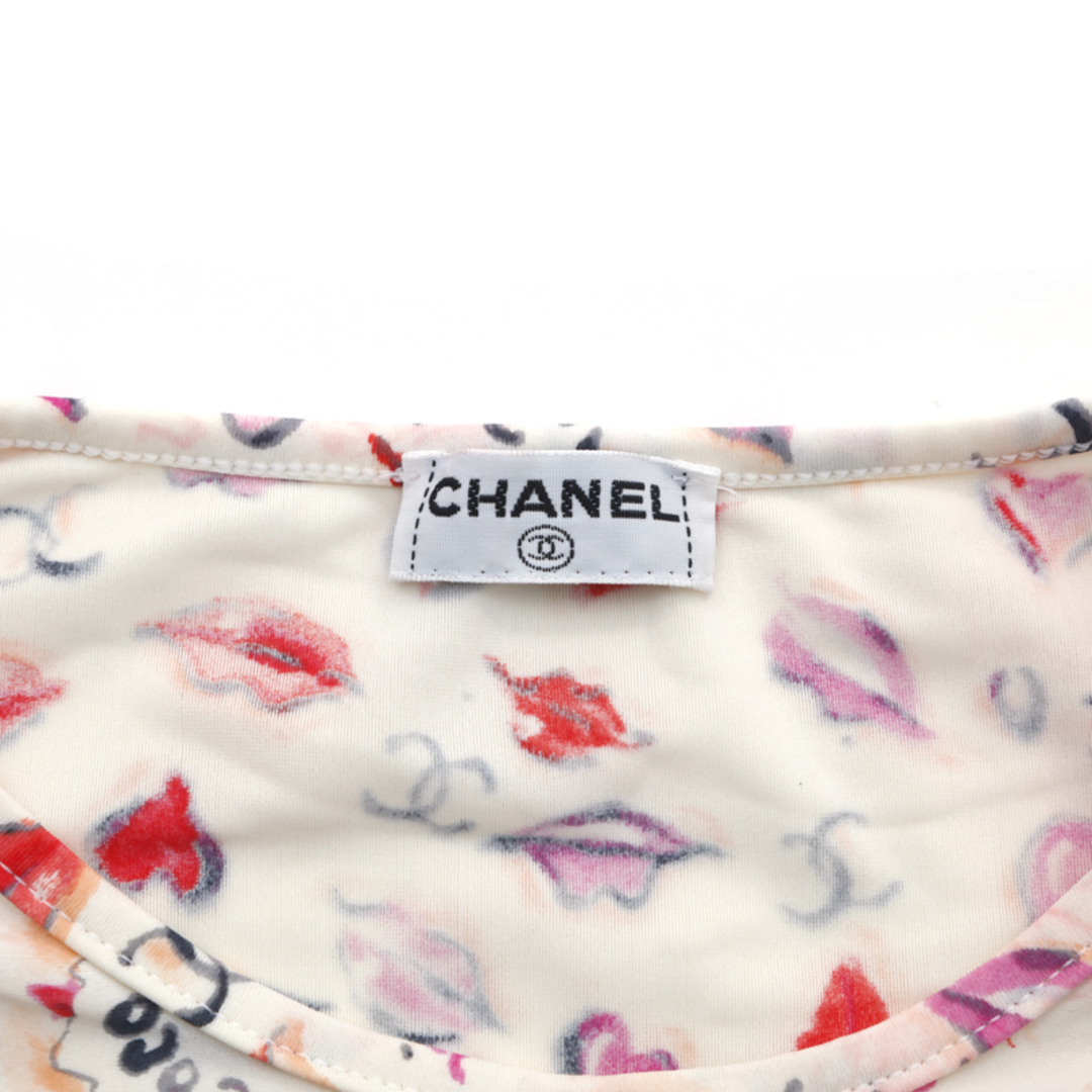 CHANEL(シャネル)のシャネル CHANEL リッププリント クロップド 半袖Ｔシャツ ナイロン レディースのトップス(Tシャツ(半袖/袖なし))の商品写真