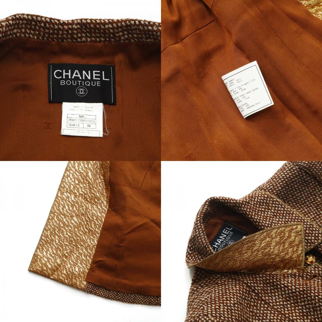 CHANEL(シャネル)のシャネル CHANEL ブティック グリボワボタン ツイード ロング コート レディースのジャケット/アウター(その他)の商品写真