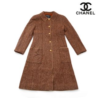 シャネル(CHANEL)のシャネル CHANEL ブティック グリボワボタン ツイード ロング コート(その他)