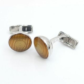 ダンヒル(Dunhill)のDUNHILL / ダンヒル ■カフス 925 カフリンクス シルバー×オレンジ ブランド【中古】 [0990012926](カフリンクス)