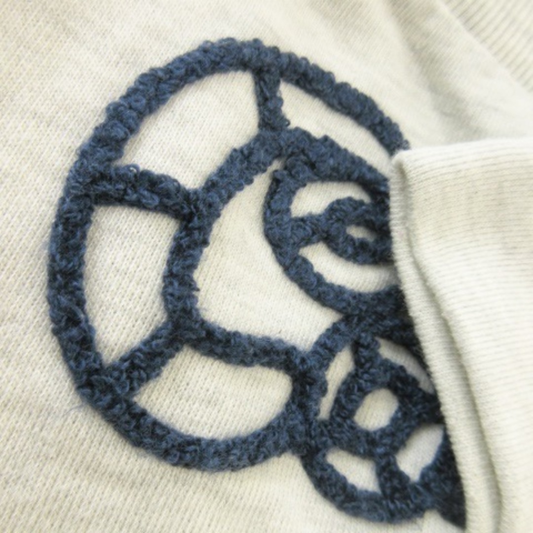 ルージュディアマン カットソー デコルテ 半袖 ショート丈 刺繍 36 グレー レディースのトップス(カットソー(半袖/袖なし))の商品写真